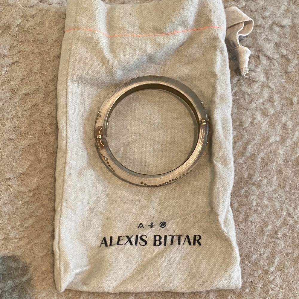 Alexis Bittar Silver Hinged Bracelet